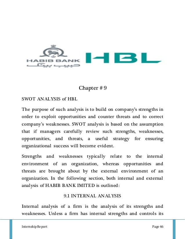hbl internship report